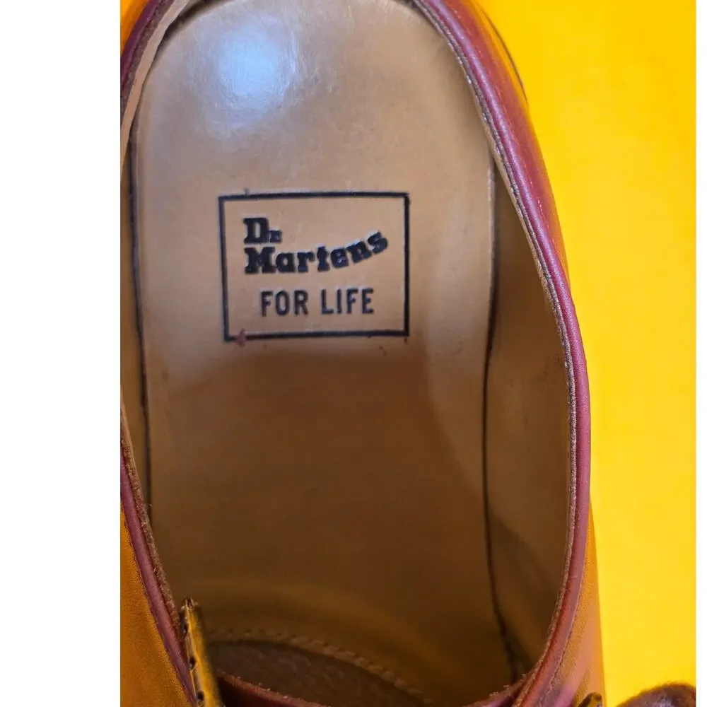 RARE Dr Martens 13377 For Life Oxfords Oxblood Burgundy Leather Men 9 Women 10